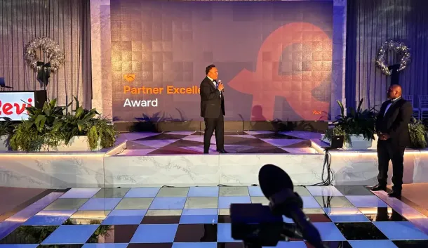 mc stage at event