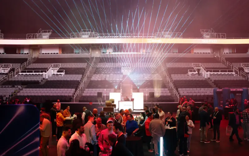 Corporate event crowd