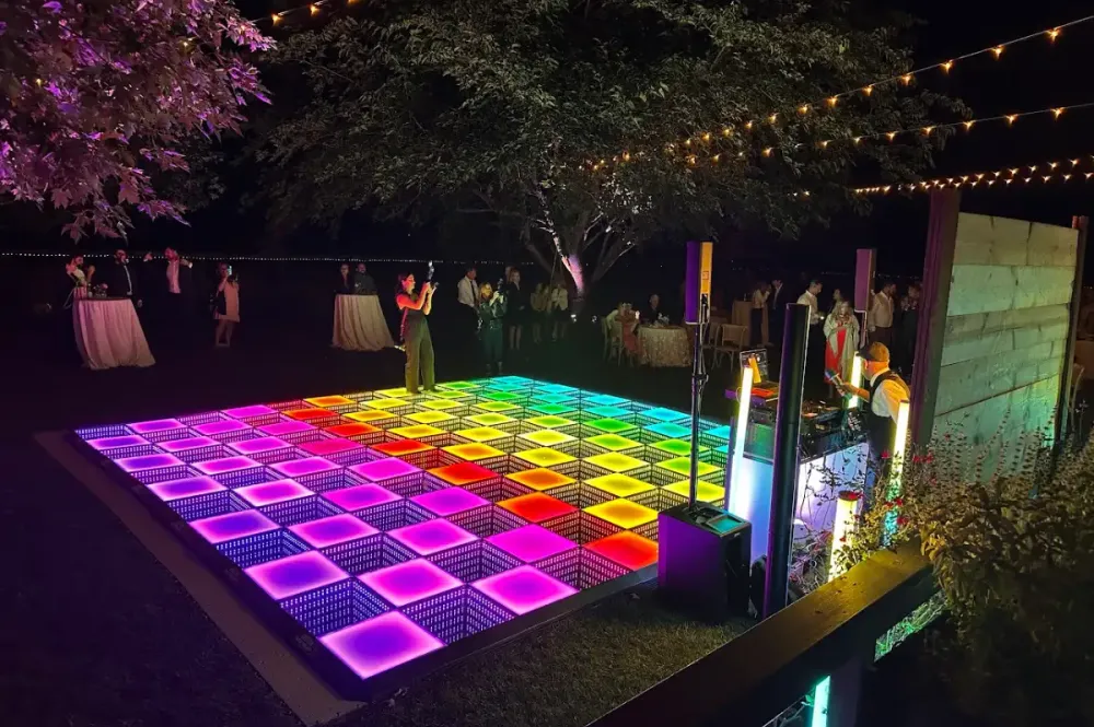 event led rainbow dance floor