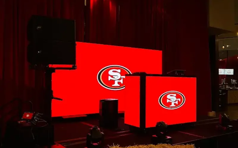 49ers branded dj booth